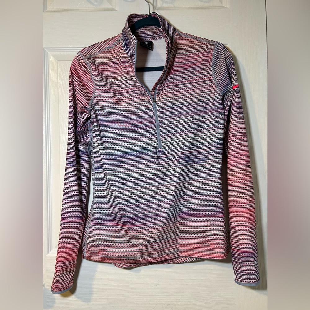 Nike running Dri-Fit track top with thumb holes - multicolored, size M